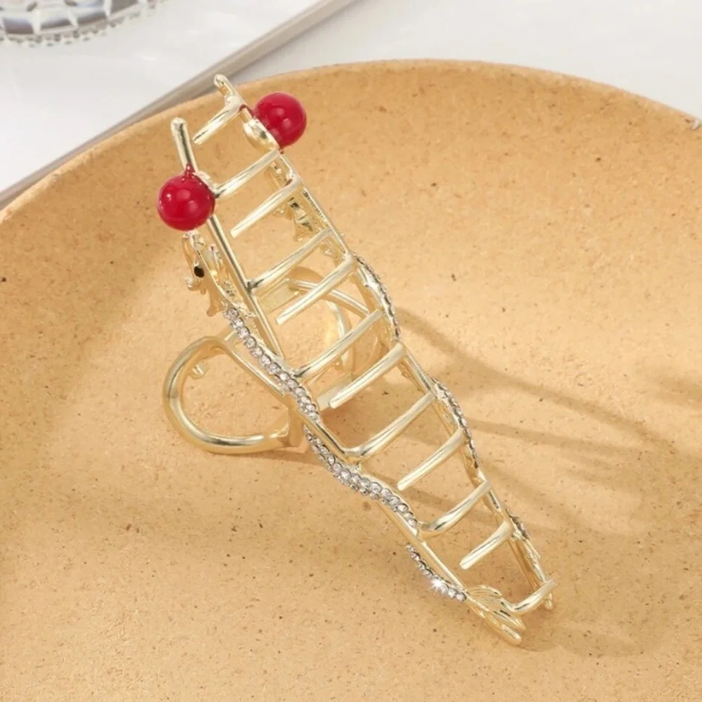 Gold Rhinestone Dragon Hair Claw Hair Accessory